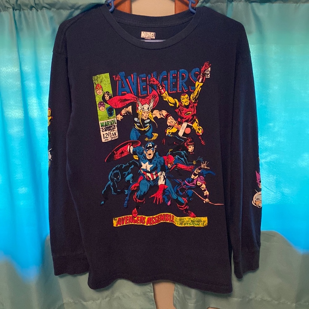 Mens Marvel Long Sleeve Tee